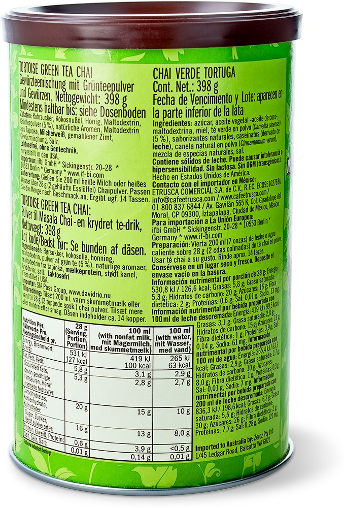 David Rio - Tortoise Green Tea Chai (398 g) David Rio - Tortoise Green Tea Chai (398 g)