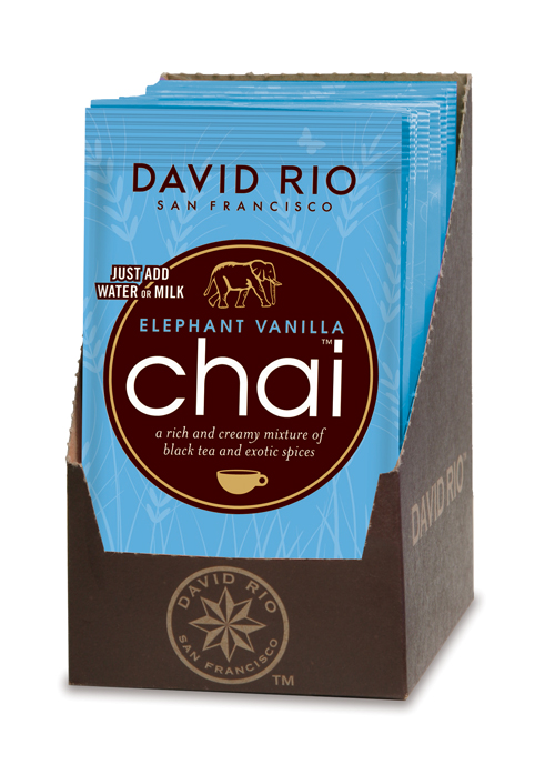 David Rio - Display - Elephant Vanilla Chai (12 x 28 g) David Rio - Display - Elephant Vanilla Chai (12 x 28 g)