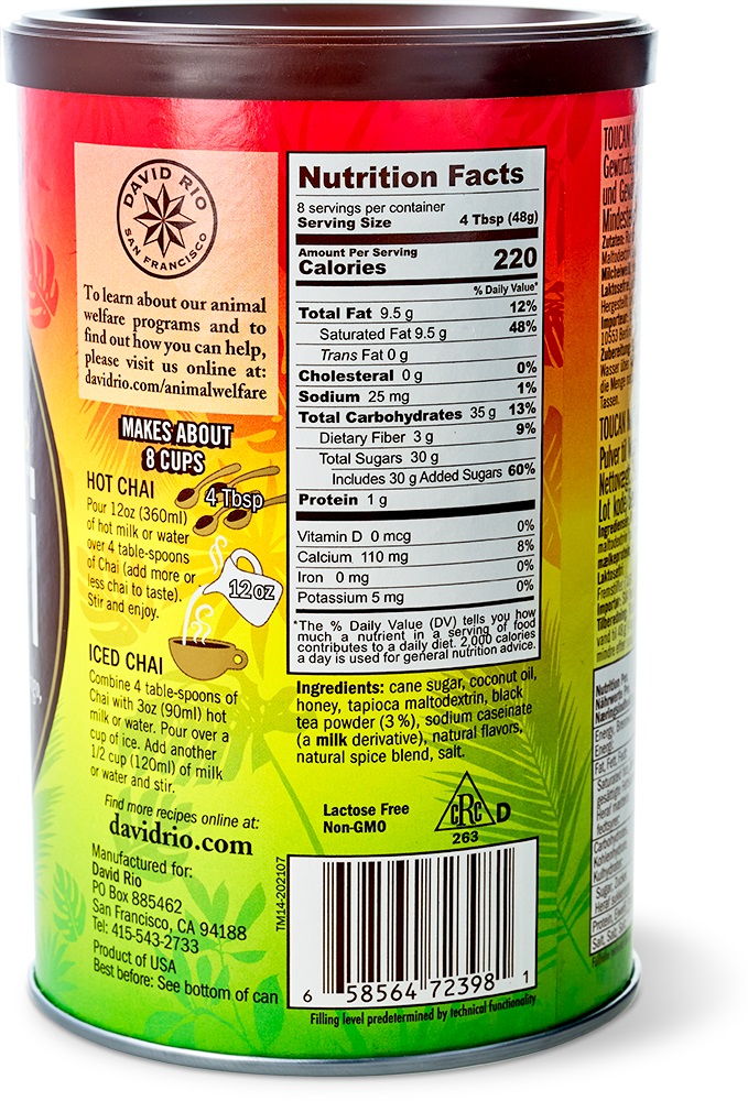 David Rio - Toucan Mango Chai (398 g) David Rio - Toucan Mango Chai (398 g)