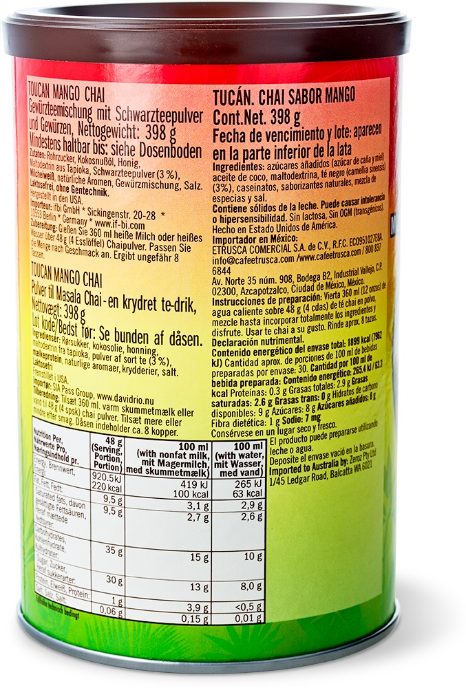 David Rio - Toucan Mango Chai (398 g) David Rio - Toucan Mango Chai (398 g)