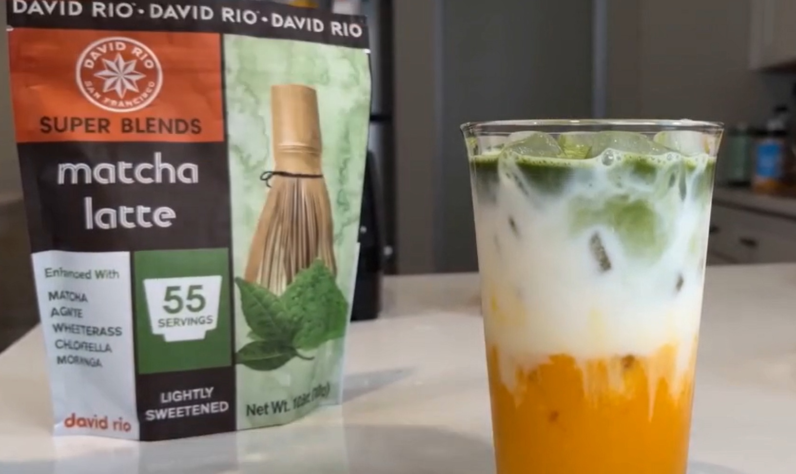 Zubereitung Davio Rio Mango Matcha Latte