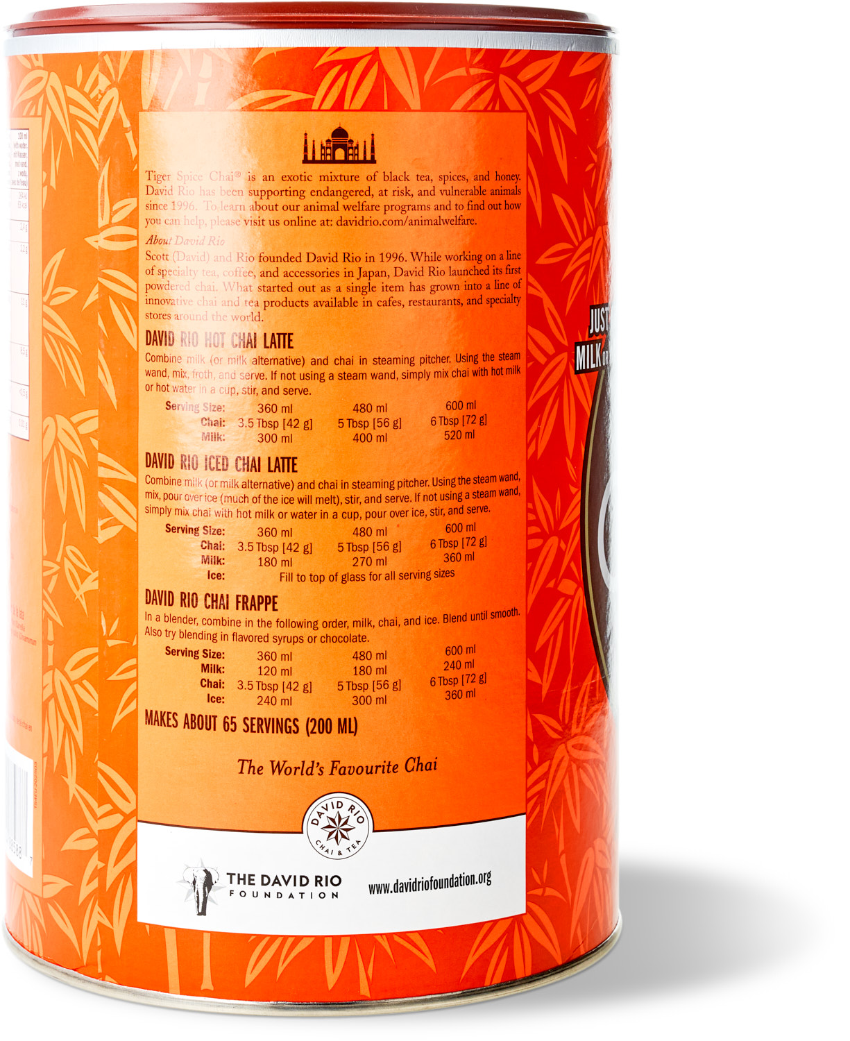 David Rio - Gastronomie - Tiger Spice Chai (1814g) EU