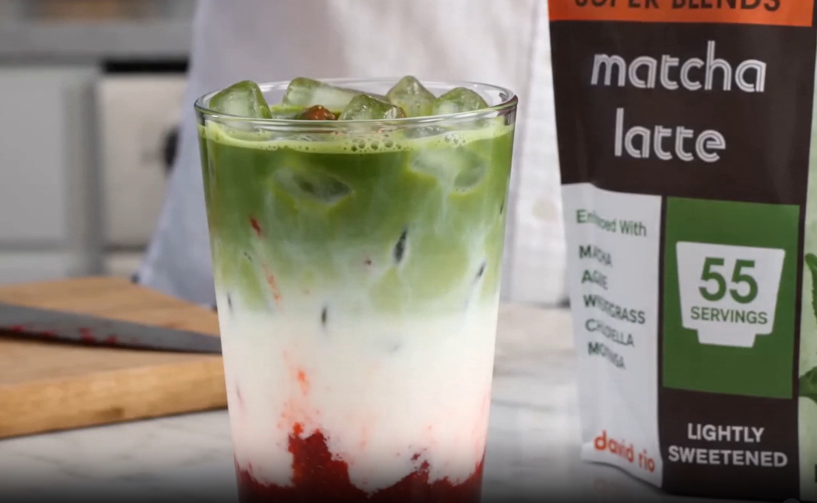 Strawberry Erdbeer Matcha Zubereitung und Rezept