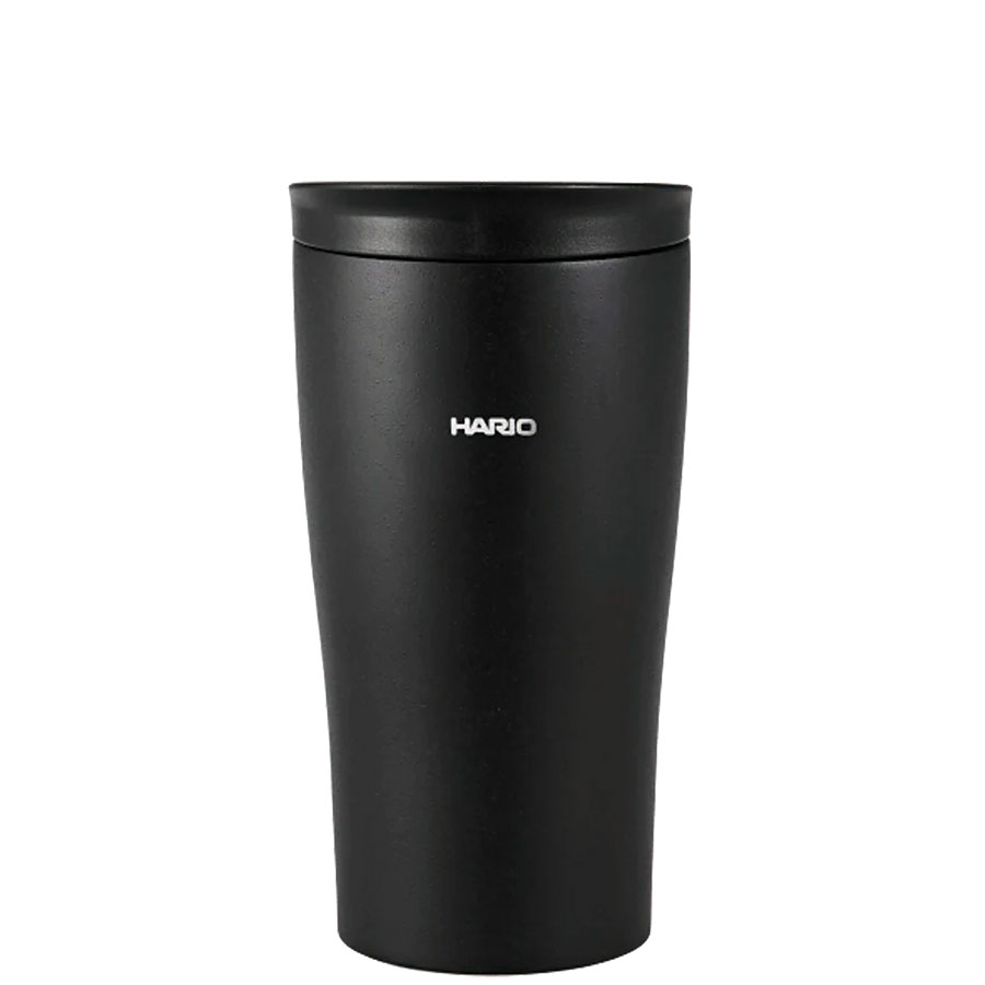 Hario Edelstahl ToGo Becher mit Deckel 300ml in schwarz