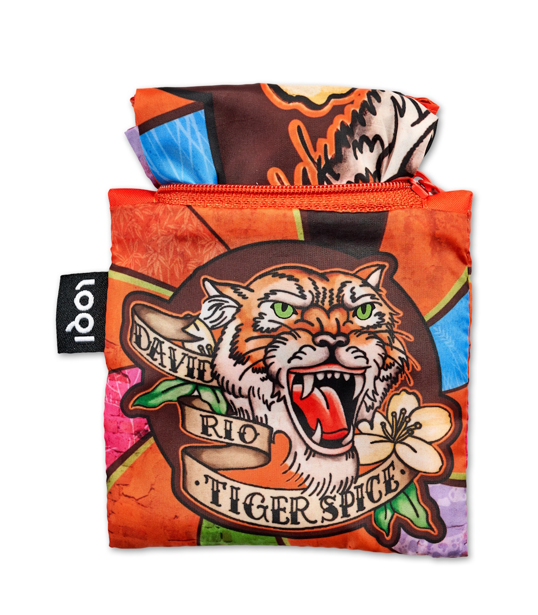 David Rio - Tiger Spice Beutel - LOQI Tragetasche 45x36 cm