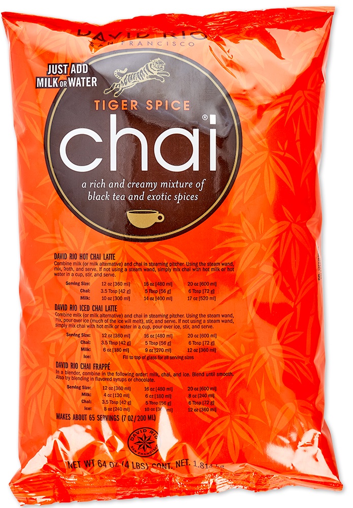 David Rio - Nachfüllbeutel - Tiger Spice Chai (1814 g) David Rio - Nachfüllbeutel - Tiger Spice Chai (1814 g)